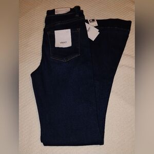 Vervet by Flying Monkey Bella High Rise Flare Dark Wash Blue Jeans Women's 30